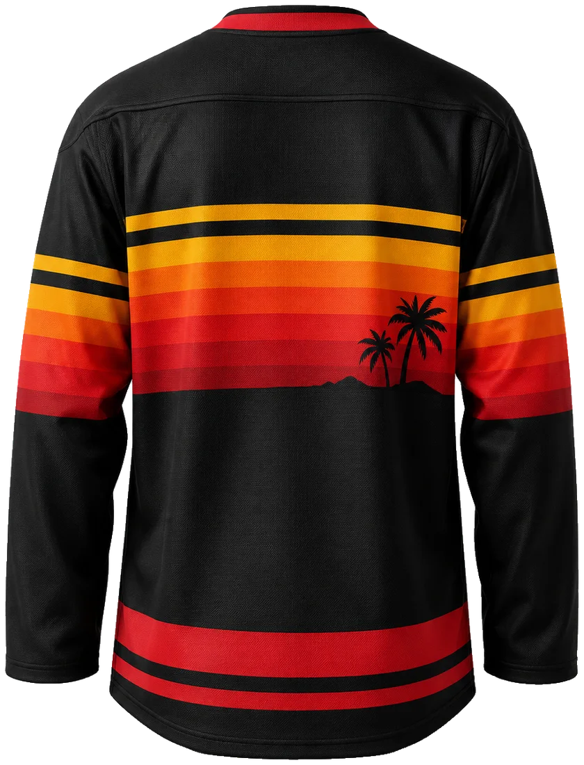 Black sunset camp jersey back